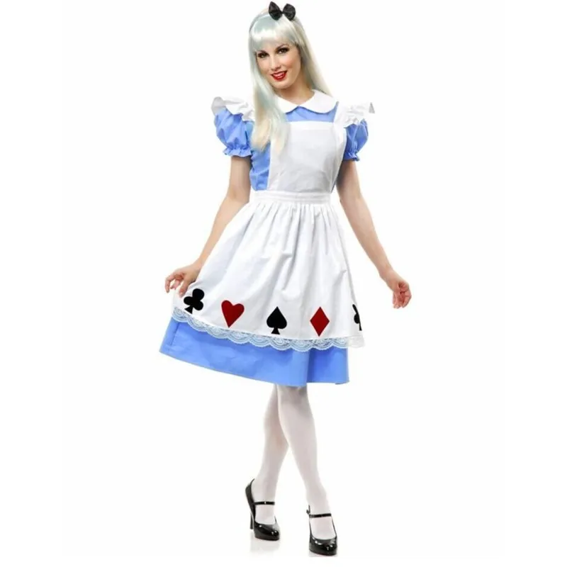 

Halloween Anime Blue Party Dress Sweet Lolita Maid Dream Sissy Maid Cosplay Costume