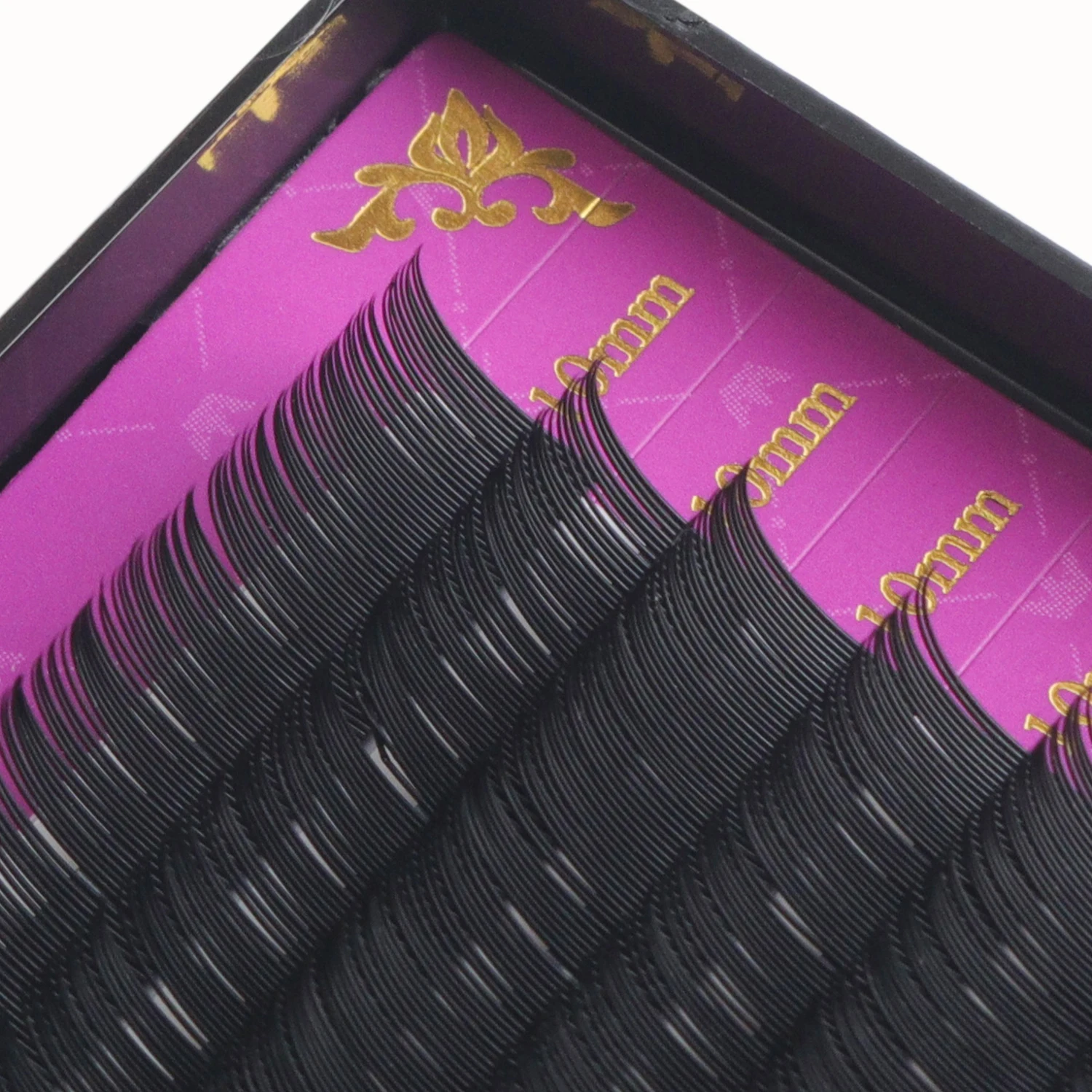 GLAMLASH 16Rows Premium Sable False Natural Matte Black Eyelash Extension Wholesale Eye Lashes Extension Cilia Makeup Eyelashes