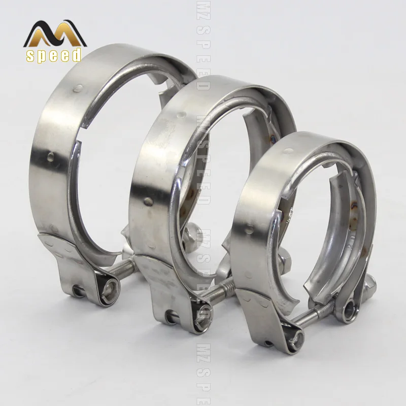 

Universal Stainless steel 2" 2.5" 3" 3.5" Exhaust downpipe v band clamp v-band clamps V clamp clip 1.5 2.5 3 3.5 inch