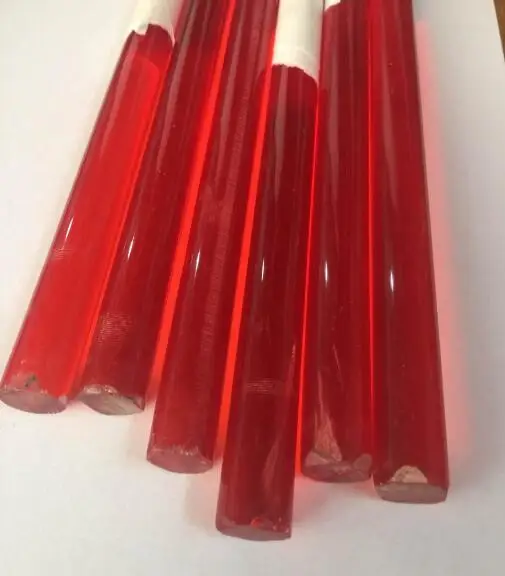 1pcs 15mm diameter acrylic rod solid stick red color round cudgel plexiglass PMMA material cylindrical wand 300mm length