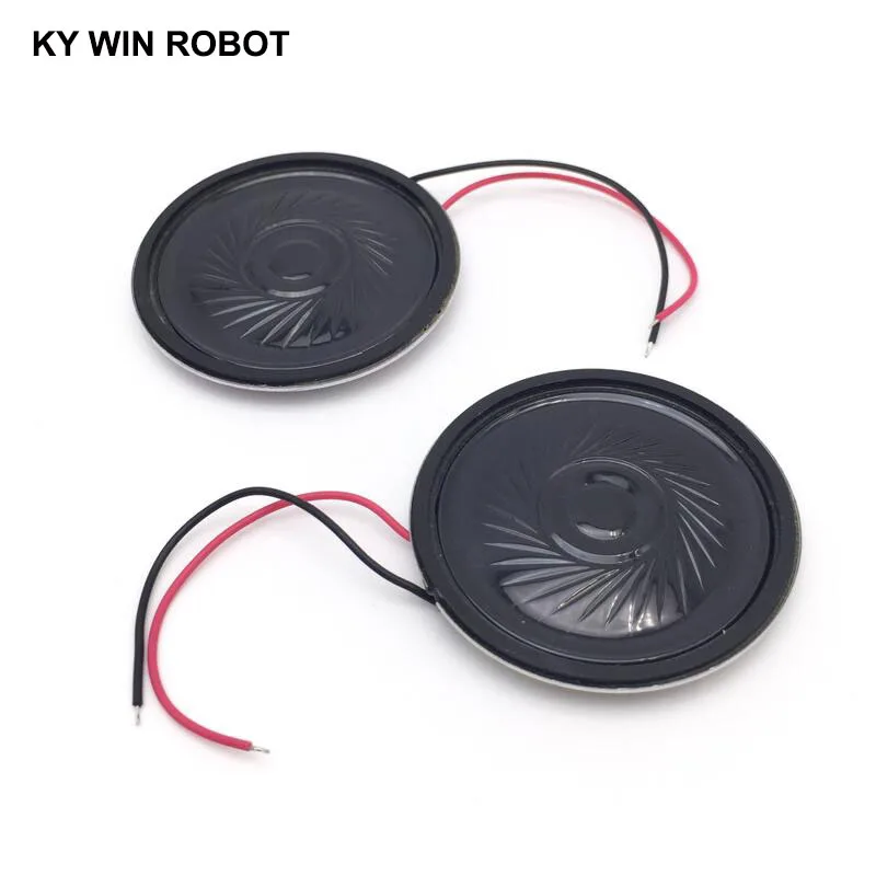 2 Stück/Set, neuer, ultradünner Mini-Lautsprecher, 16 Ohm, 1 Watt, 1W, 16R, Lautsprecherdurchmesser 40 mm, 4 cm, Dicke 5 mm, mit Kabel. – Detail 3