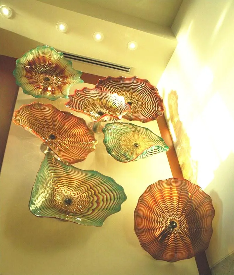 

Bulk Decorative Clear Glass Plates Decorative Colored Murano Glass Plates