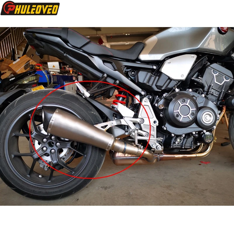 for Honda CB1000R Motorcycle Exhaust Muffler with Link Pipe Titanium Alloy Exhaust Slip-on Escape Demper for CB1000R 2018-2023