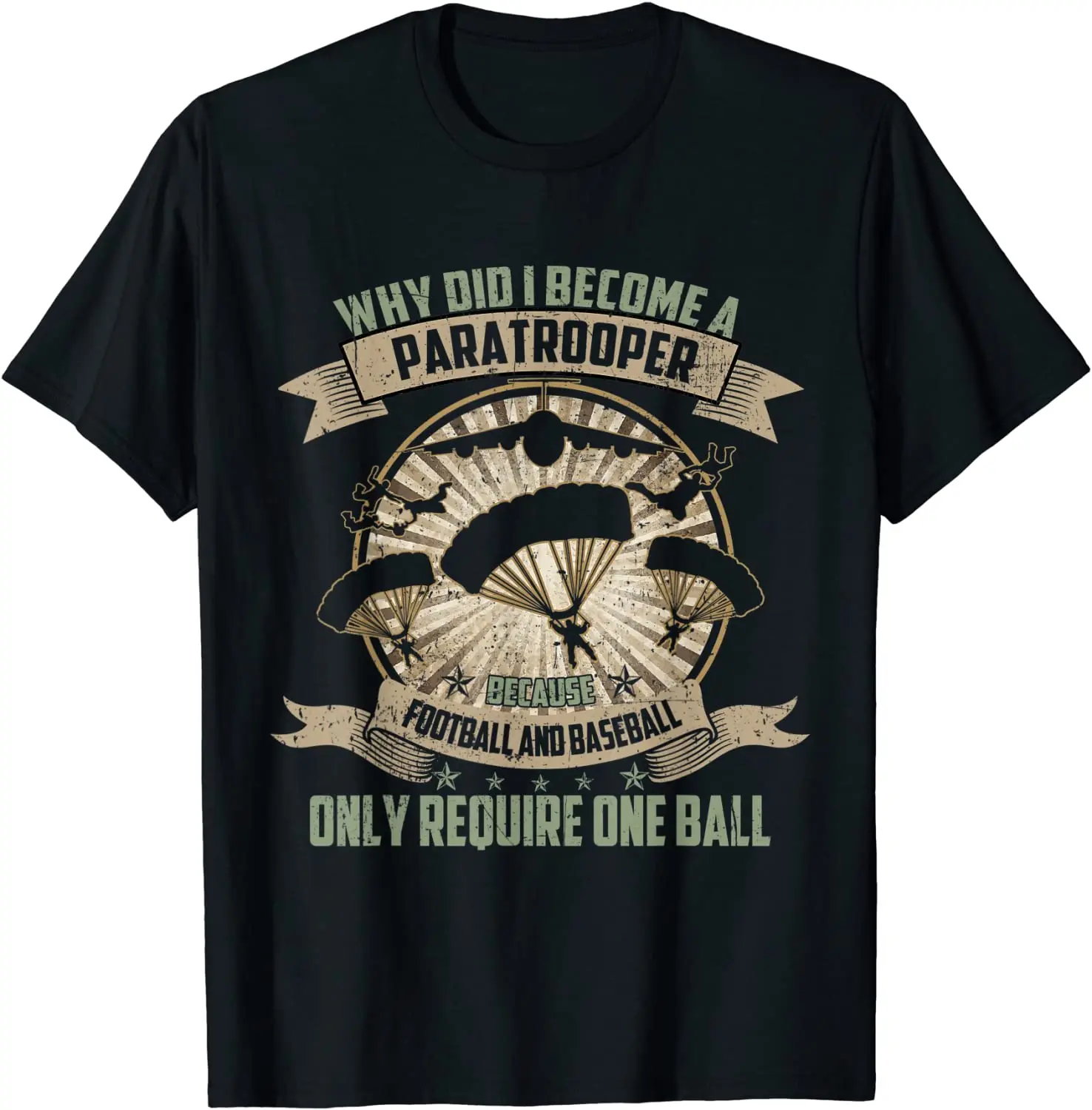 面白い82nd 101st airborne落下傘軍事メンズtシャツ半袖カジュアル綿100% oネックtシャツ