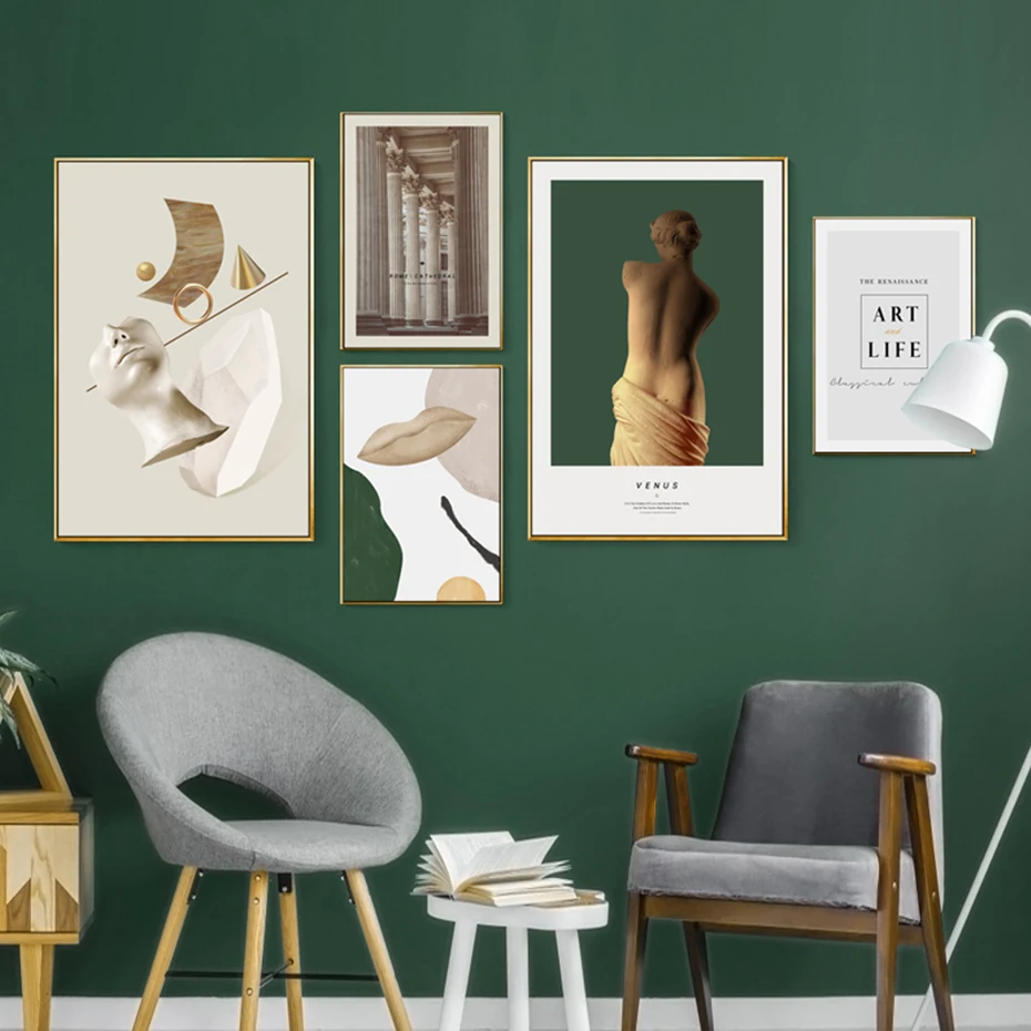 Abstract Renaissance Venus Vintage Canvas Wall Art Contemporary Poster Print for Living Room Home Decor