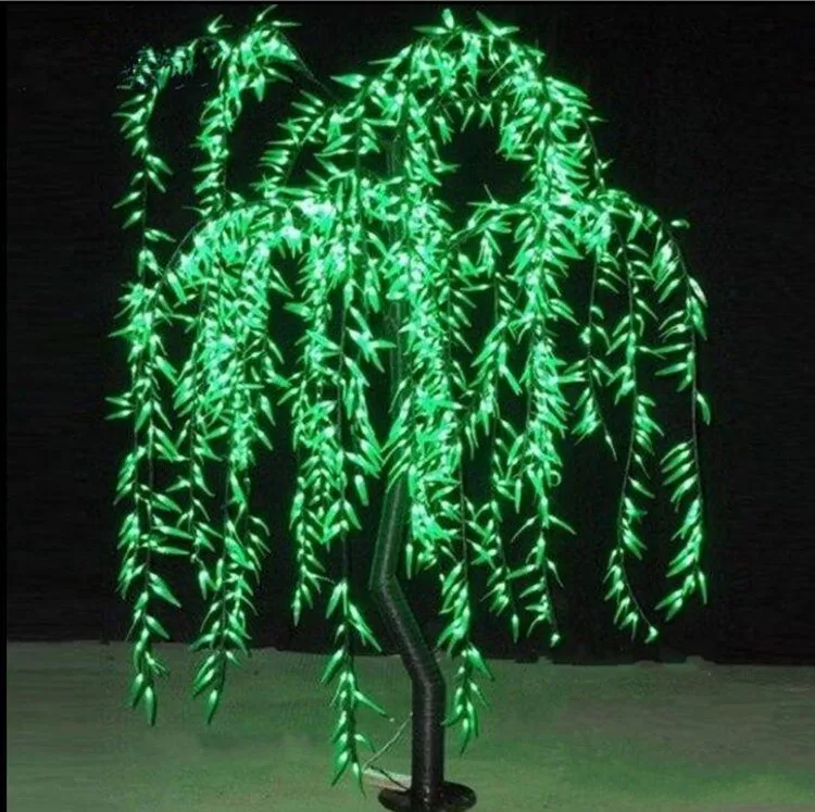 

LED Artificial Willow Weeping Tree Light Outdoor Use 945pcs LEDs 1.8m/6ft Height Rainproof Christmas Decoration Tree