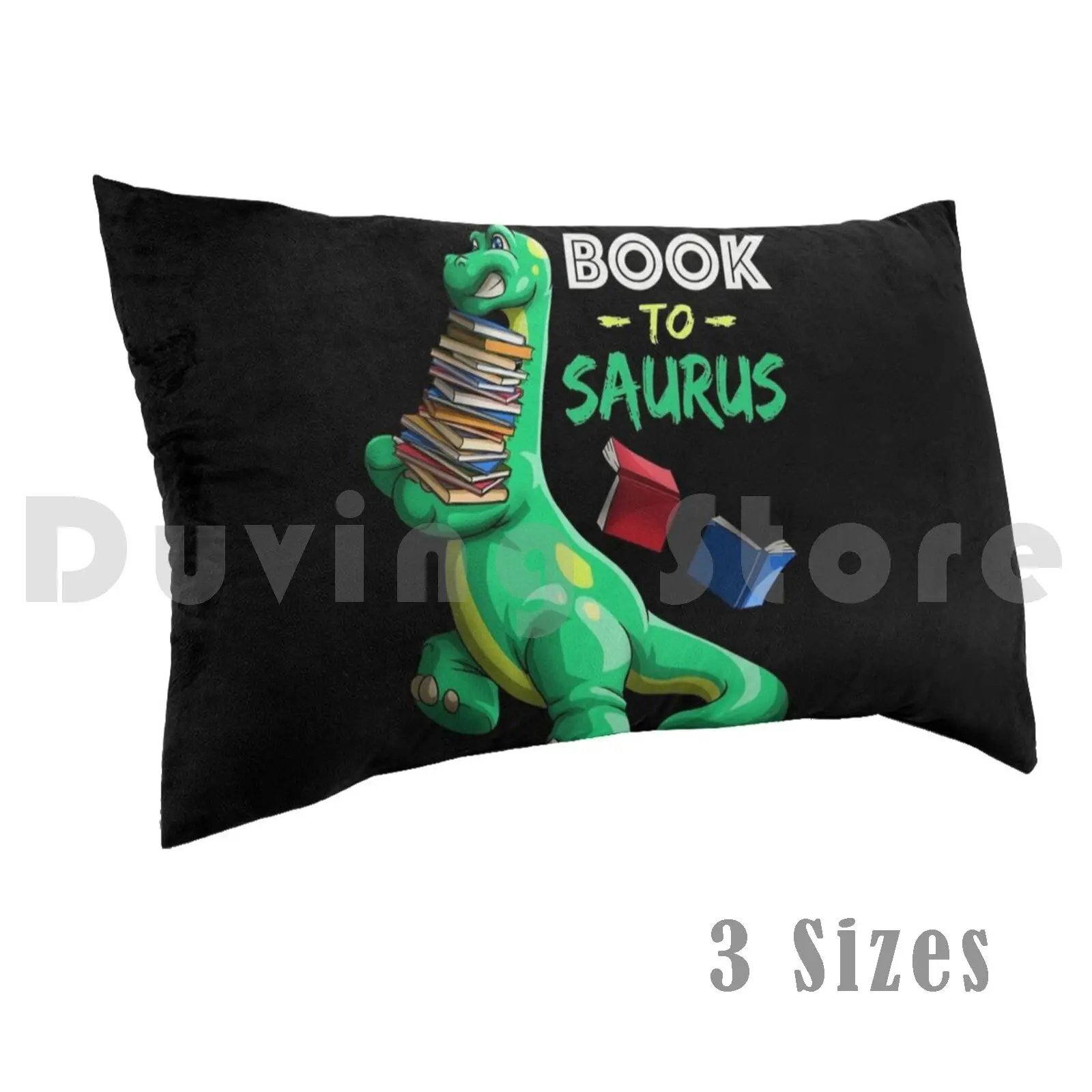 Book-To-Saurus Dinosaur Funny Dino Bibliophile Book LoversPillow case Dinosaur Book Cute Reading Kids