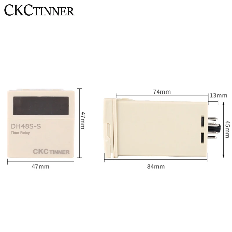 DH48S-S Digital LED Programmable Timer Time Relay Switch with Socket Base 12V 24V 220V 380V Delay Timer 0.01S-99H