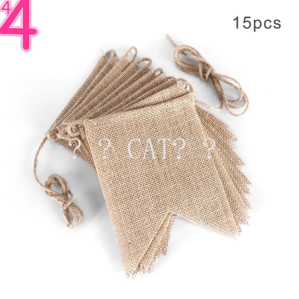 

DIY Burlap Banner Hand Painted Wedding Party Bunting Banner