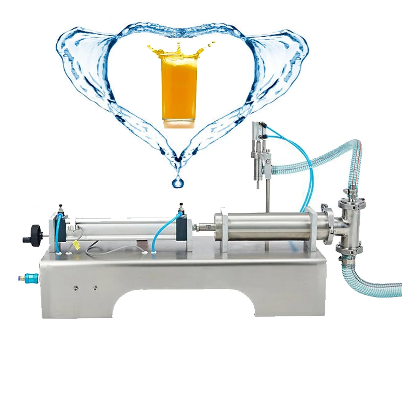 

Pneumatic Piston Liquid Filler Shampoo Gel Water Wine Milk Juice Vinegar Coffee Oil Drink Detergent Filling Machine