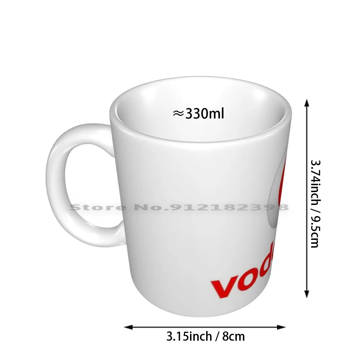 Vodafone Ceramic Mugs Coffee Cups Milk Tea Mug Vodafone Racing Car Rally R5 At T Sprint Logo Sponsor Creative Trending Vintage