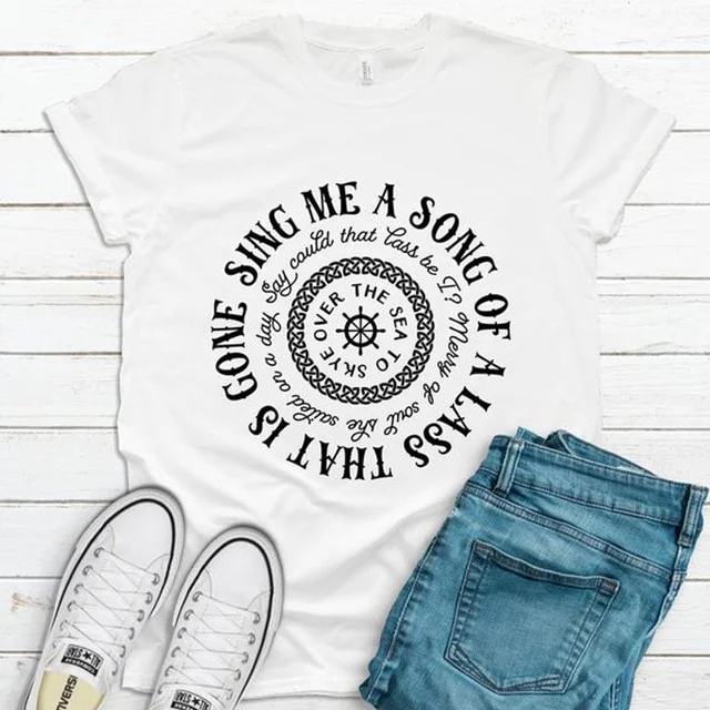 Sing Me A Song Shirt Skye Boat Outlander Book Series T-Shirt Women\'s T Shirt Jamie Fraser Shirts Fraser Ridge Clan Tv Series Tee