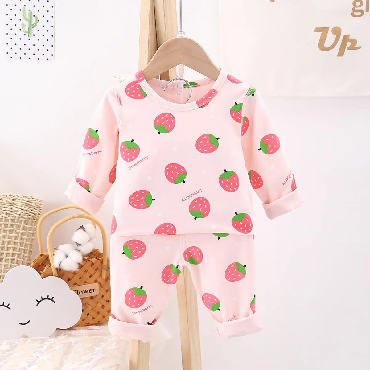 

Winter Children's Clothing Thermal Underwear Set Plus Velvet 1-6Y Baby Boys Thicken Toddler Girl Clothes Kids Pajamas Suit