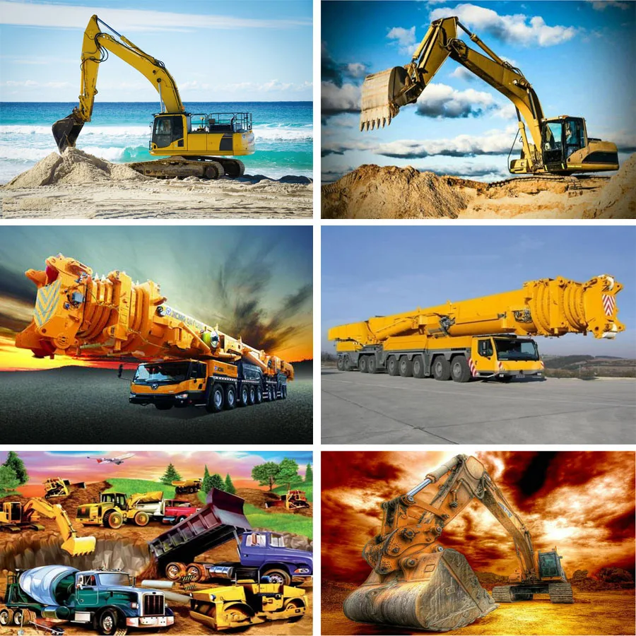 5d square diamond painting excavator picture landscape diamond mosaic engineering car crafts diamond embroidery decor