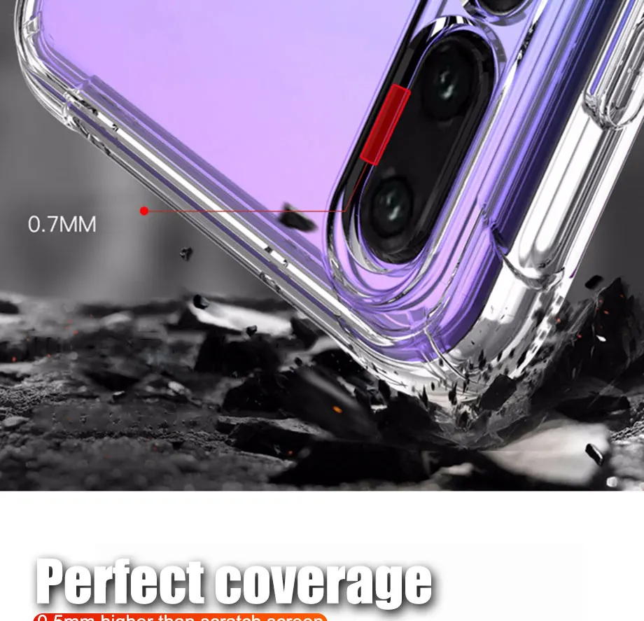 Luxury Soft Case For Huawei P20 P30 Lite Pro Protective Transparent Case Mate 20 30 Lite Honor 20 Lite Pro Silicone Back Cover