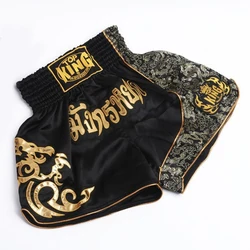 Impressão de calças de boxe dos homens calções de mma luta de kickboxing luta tigre curto muay thai shorts de boxe roupas sanda mma barato