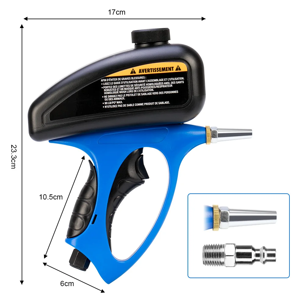 Anti-rust Portable Sandblaster Handheld Pneumatic Anti-rust  Sand Blasting Machine Glass Tombstone Sandblasting Gun