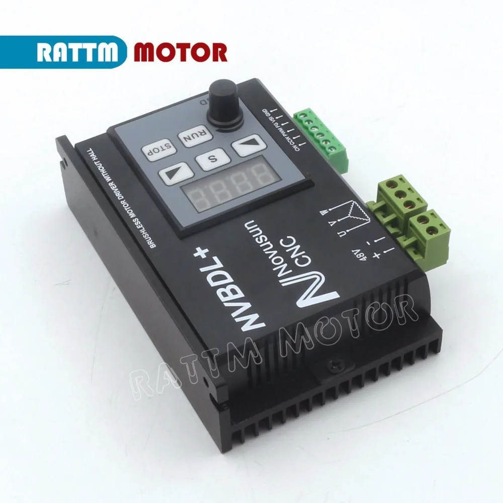 RU.EU. 400W Brushless CNC Spindle Motor 48VDC ER8 & 600W Brushless Motor Driver Without Hall & 55mm Spindle motor Mount Clamp