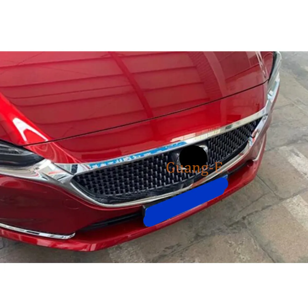 For Mazda 6 Mazda6 Atenza 2020 2021 2022 2023 Garnish Chrome Front Engine Machine Grille Grille Stick Lid Trim Lamp Hoods 1Pcs