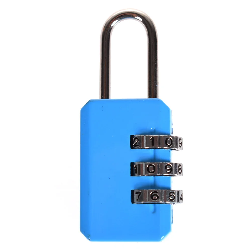 3 Dial Digit Password Lock Combination Suitcase Luggage Metal Code Password Lock Padlock Zinc Alloy Coded Lock Keyed Padlock