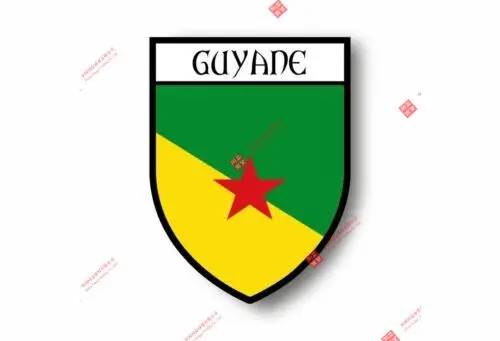 Interesting Car Stickers Decal Souvenir Vinyl Car Shield City Flag World Crest Guyane Car Decal  Decoration Laptop