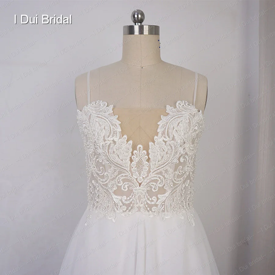 Robe de mariée Boho en dentelle, Tulle, robe trapèze, dos bas nu, robe de mariée, tenue de répétition