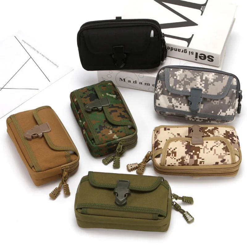 Camouflage Molle Bag Belt Waist Outdoor Wallet Purse Utility EDC For 6.5 Inch Phone Hunting