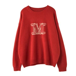 O-Neck casual loose women's sweater cashmere wool sweater Long sleeve pullover winter Trend new product