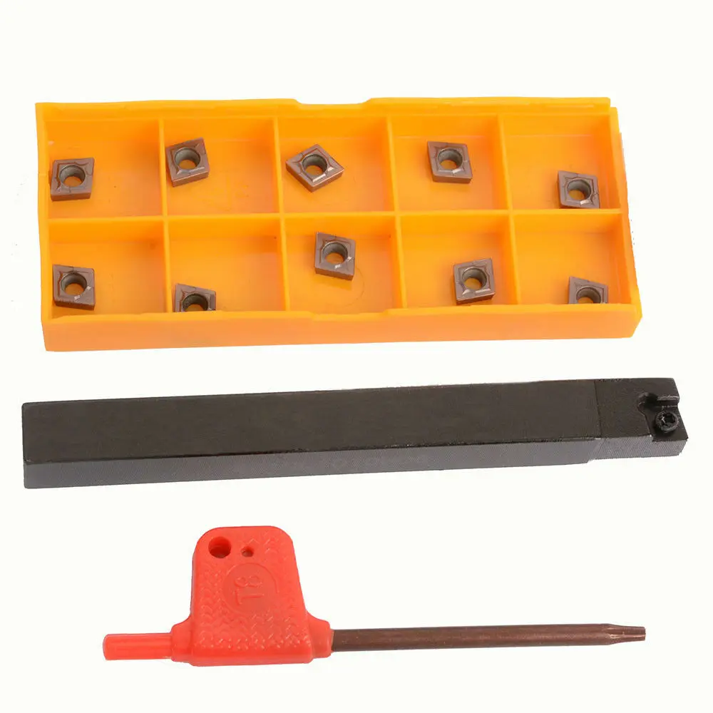 SCACL1010H06 10x100mm CNC Lathe Turning Tool Holder +10pcs CCMT060204 Carbide Insert