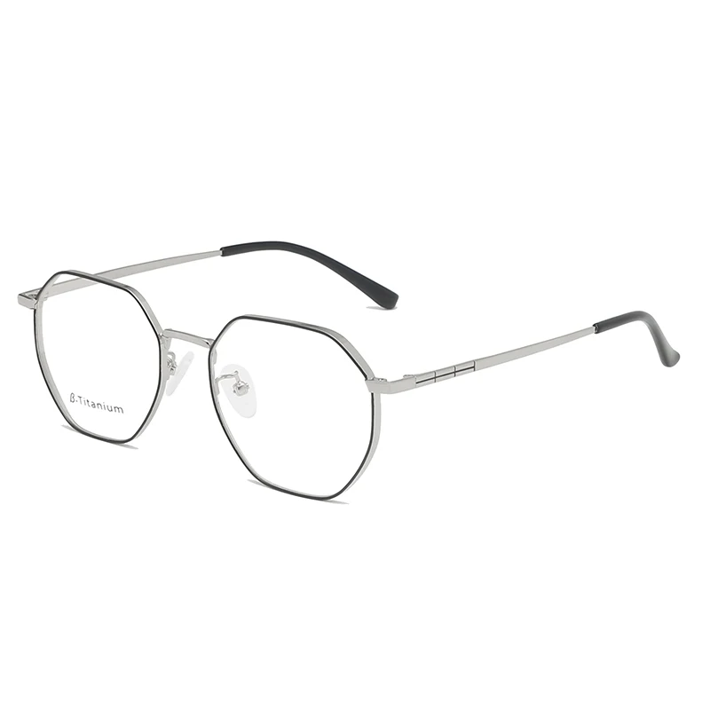 

Logorela Alloy Glasses Frame Men Ultralight Polygon Myopia Optical Prescription Eyeglasses Frame Women Female Eyewear FM1866