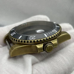 Bronze 40mm Men's Watch Cases Fit NH34 NH35 NH36 NH38 Movement 28.5mm Dial Sapphire Crystal Glass Waterproof Stainless Steel