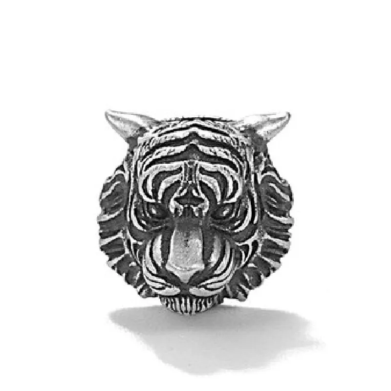

BOCAI S925 Sterling Silver Earrings for Women New Fashion Tiger Head Ear Studs Pure Argentum Punk Jewelry Wholesale