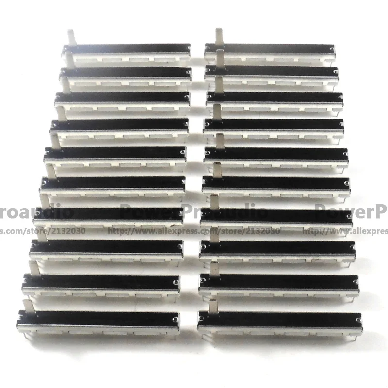 20pcs For Yamaha MG124CX Mixer Fader / Dual Potentiometer A20K Handle Length 15MM 6 feet 75MM / 20KAx2