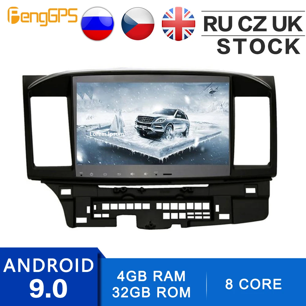 

Android 9.0 Octa Core for Mitsubishi Lancer 10 EVO 2011-2015 DVD Player GPS Navigation Supports Rockford 10. 2 Inch IPS Screen