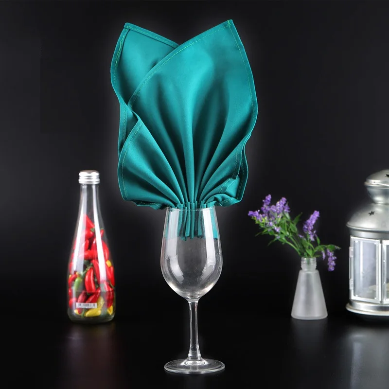 Non-Shedding Napkin Mouth Cloth ,Cotton, Special Fold Flower  Mouth Cup Cloth, European-Style Red Napkin