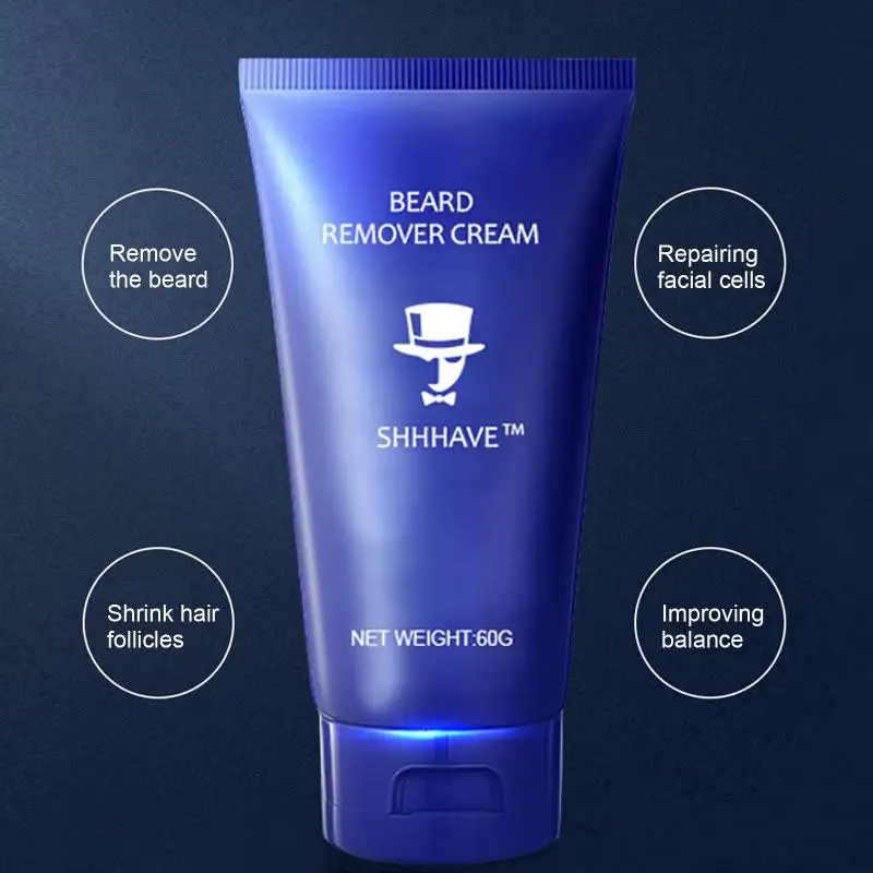 60ml Hair Removal Cream Facial  Beard Depilatory Paste For Men Beard Hair Removal Cream Body Hair Removal Cream Shaving Cream