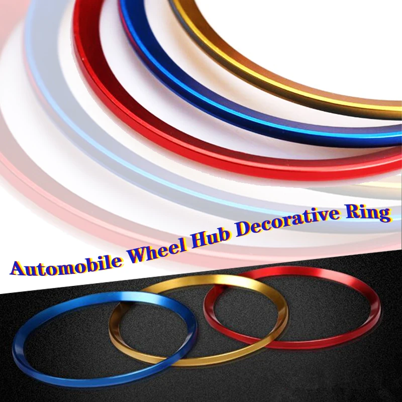 

4pcs Car Modified Wheel Hub Decorative Circle Colorful Aluminum Alloy Ring Sticker For BMW M E90 E91 E92 E93 M3 E60 Auto Styling