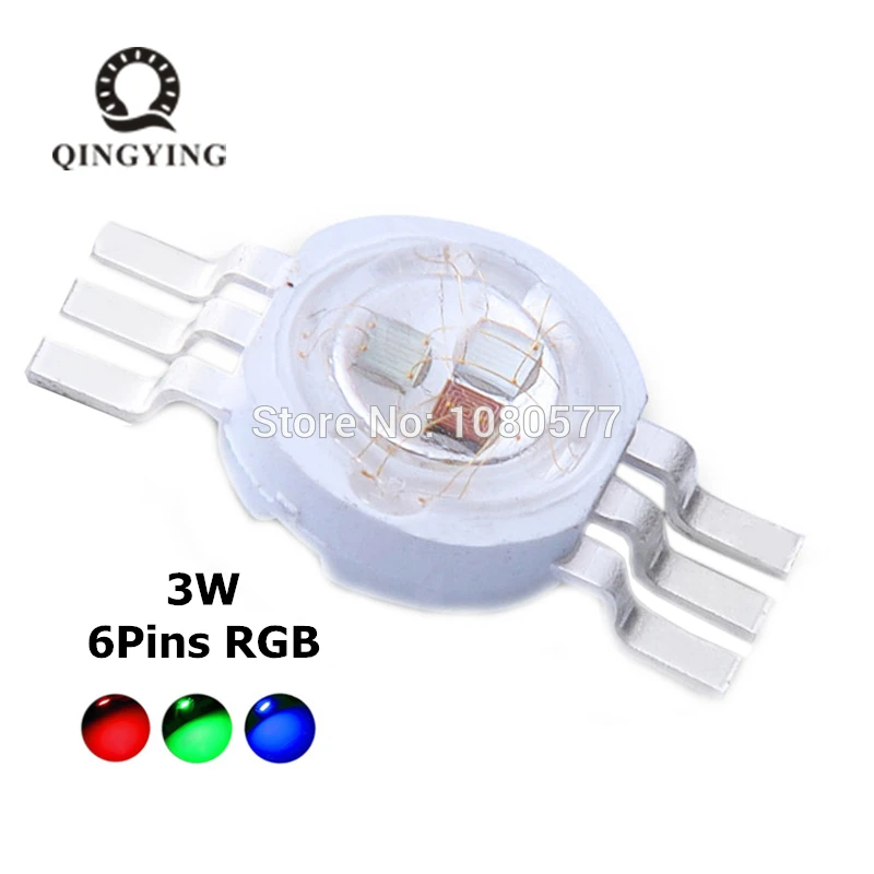 10-50pcs High Power RGB LED RGB RGBW RGBWY RGBWYV 3W 4W 15W 18W molding LED Stage lights Source 4 6 8 10 12 pin