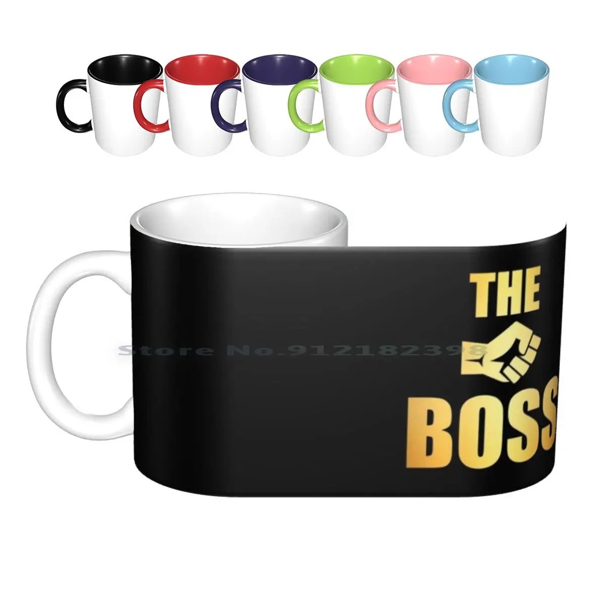 The / Gold Fist Ceramic Mugs Coffee Cups Milk Tea Mug The Design The Design The Art The Leader The Chief Governor Funny Fun