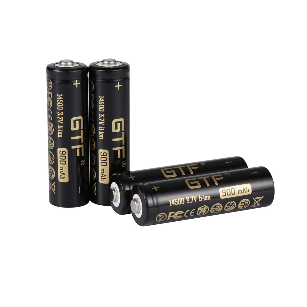 GTF-Batterie aste Ion Eddie, 14500 V, 3.7 mAh, capacité réelle, lampe de poche, télécommande, tête de point de jouet, 900, 14500 V