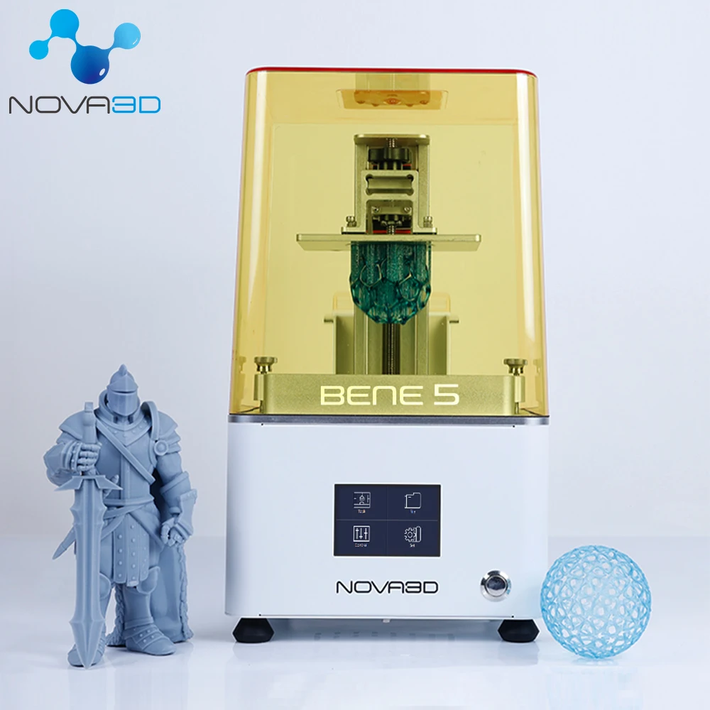 2021 Newest NOVA3D Bene5 Mono 3D Printer UV 2K MSLA 3D Printer 6.08inch Monochrome LCD Resin 3D Printer 130*80*150mm