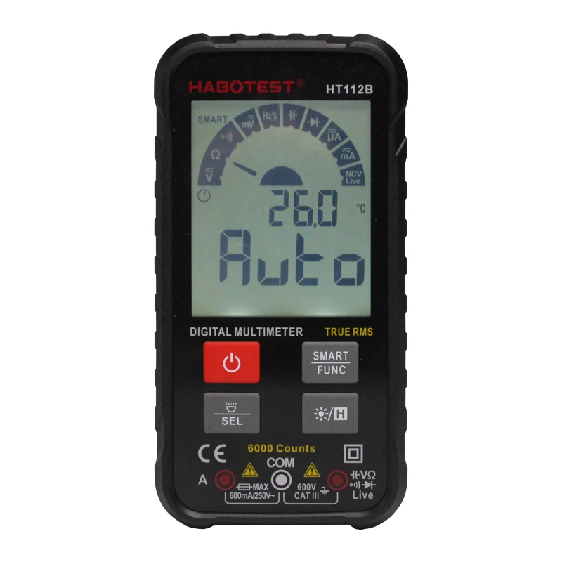 HABOTEST HT112B Pocket Pocket Automatic Range Fool Electronic Electrician Repair True RMS Digital Multimeter
