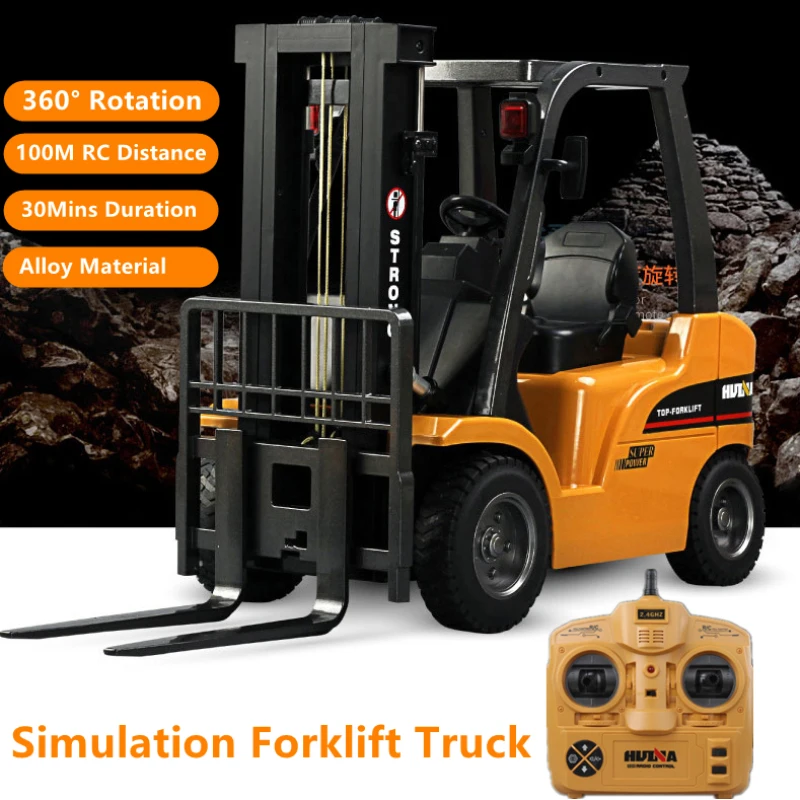 

1:10 8-CH Remote Control Forklift Truck 360 Degree Rotation 100M Control 30Mins Flight Time Simulation Light Alloy Made RC Toy