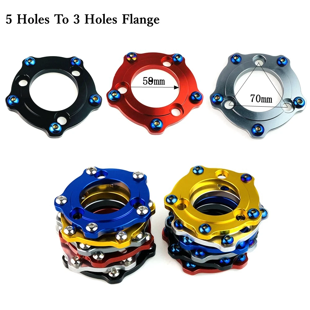 Motorcycle Brake Disc Gasket 5 Turn 3hole 7.0 Flange Adapter For 260-220mm Disc Exchange For Yamaha Scooter Bws Cygnus Or More