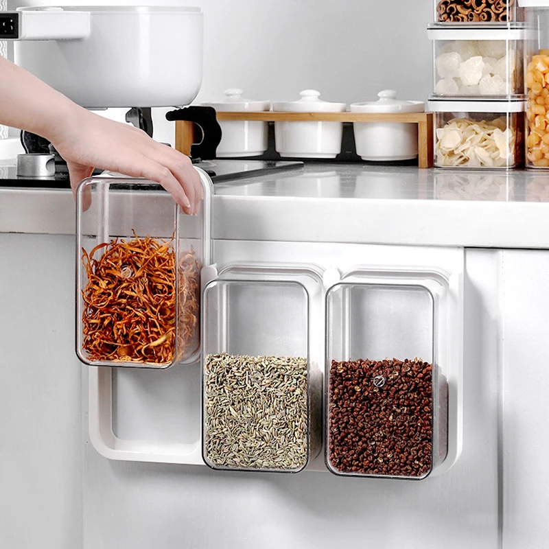 Cabinet Hanging Airtight Food Storage Container Plastic Kitchen Refrigerator Large-capacity Noodle Box Multigrain Storage Tank