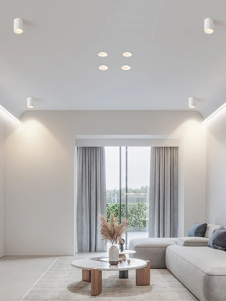 LED Surface Mounted Spot Lights Anti-Glare Downlight Aluminum 7W10W12W Ceiling Lamp For Kitchen Living Room Indoor AC85-265V