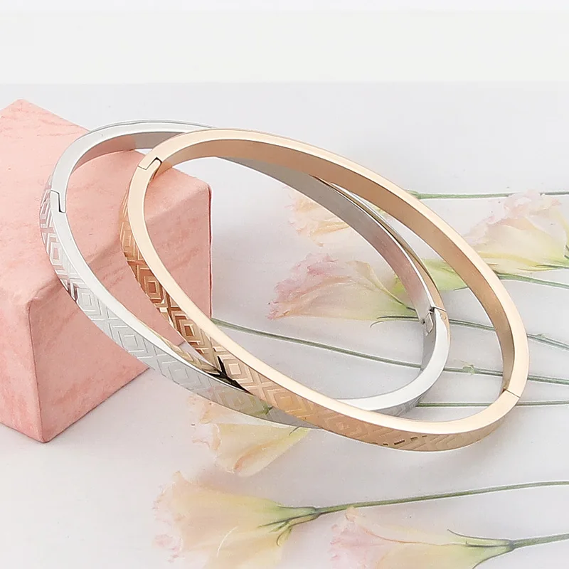 Best-selling Jewelry 4MM Stainless Steel Geometric Bracelet Parent-child Series Ladies Love Bracelet Party Gift Wholesale