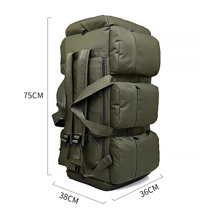 Bolsas de viaje de gran capacidad para hombres, mochila táctica militar de lona, impermeable, senderismo, escalada, Camping, XA216K, 90L