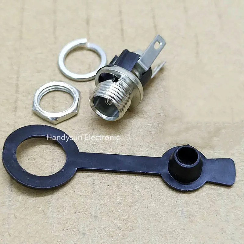 DC-025M ซ็อกเก็ต DC Power 5.5X2.1Mm แนวตั้งด้วยอ่อนนุชปะเก็นทองแดงแผงยึดอะแดปเตอร์