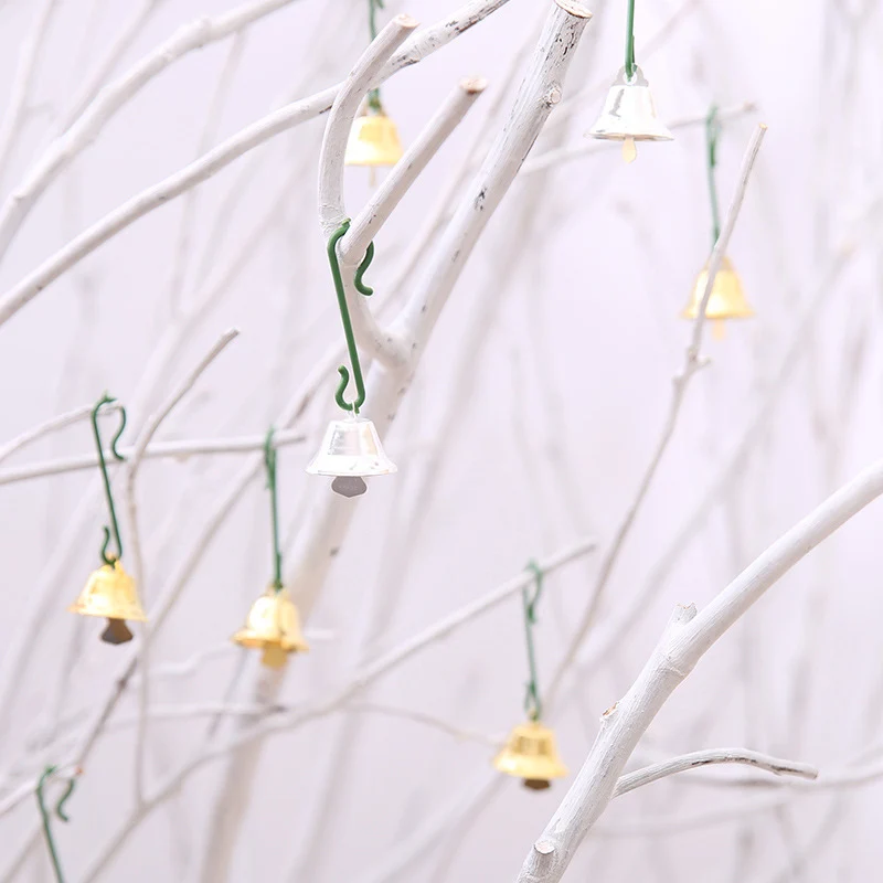 (10pcs) Small Mini Jingle Bells Set Gold Silver Pet Hanging Ornaments for Wedding Christmas Crafts Metal Decoration Accessories